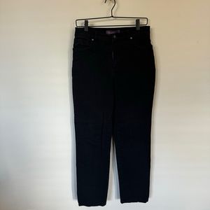 Gloria Vanderbilt Women's Amanda High Rise Tapered Denim Jeans Black Size 10